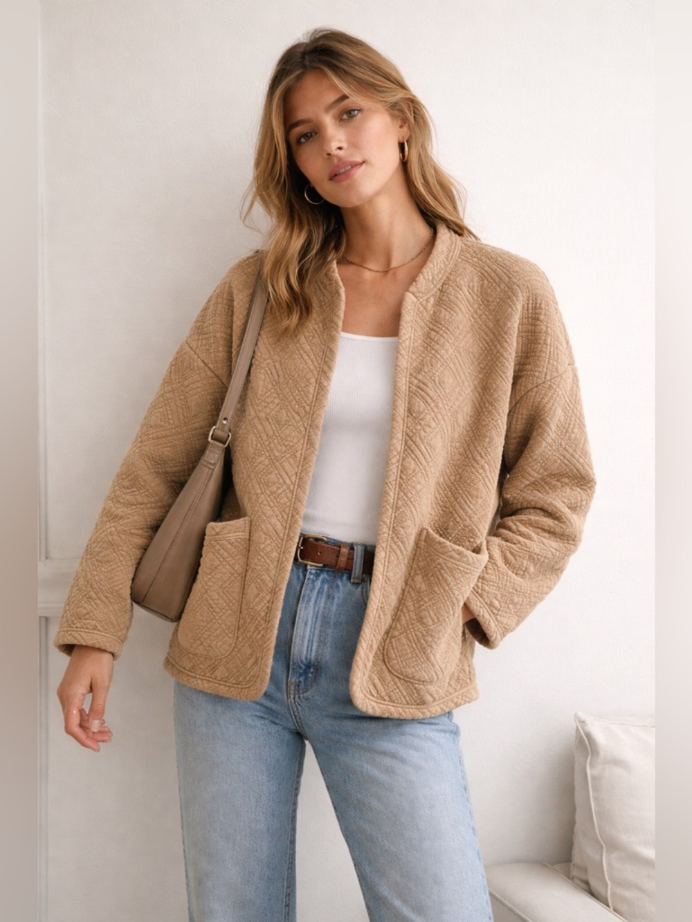 Banana Republic Quilted Cardigan Coat Jacket | Women’s Medium